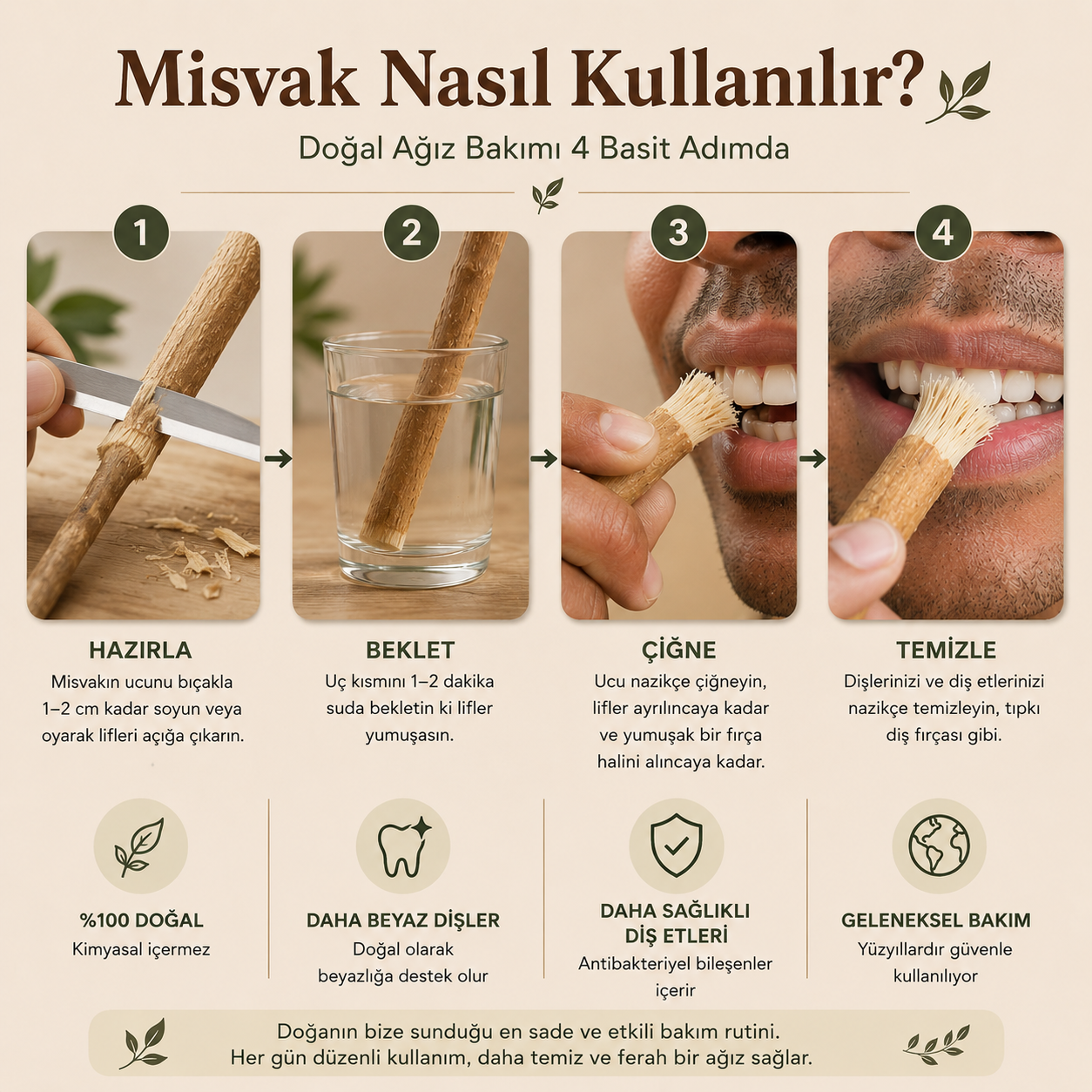 🌿 Misvak Doğal Ağız Bakım Çubuğu