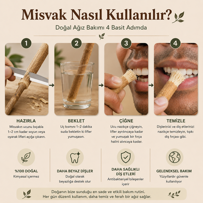 🌿 Misvak Doğal Ağız Bakım Çubuğu